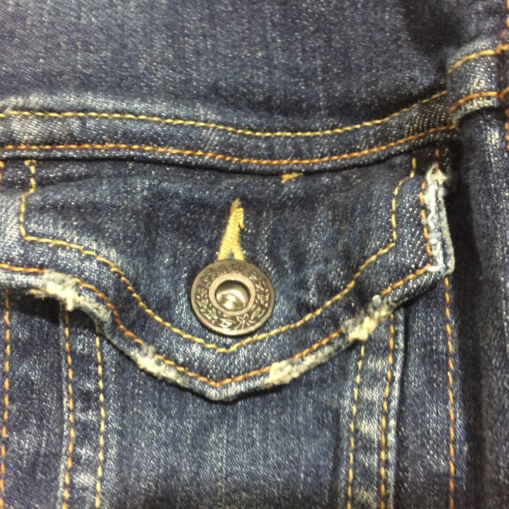 Levi's Blue Denim Jacket Small - Picture 5 of 10